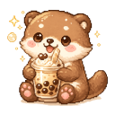 Boba Otter, a pixel-art collectible.