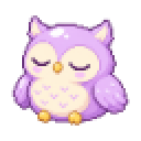 Lavender Owl, a pixel-art collectible.