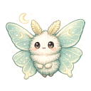 Luna Moth, a pixel-art collectible.