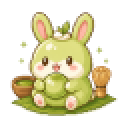 Matcha Bunny, a pixel-art collectible.